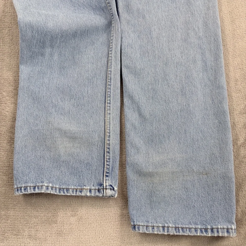 Vintage‎ Levis 501 Jeans Men 34x35 (Tag 36x36) Blue Denim Button Fly Made UK 80s